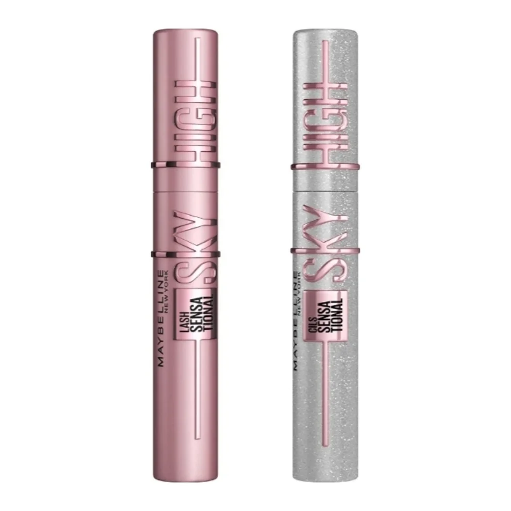 NEW Maybelline Lash Sensational Sky High Mascara Set Black Space Diamond Glitter